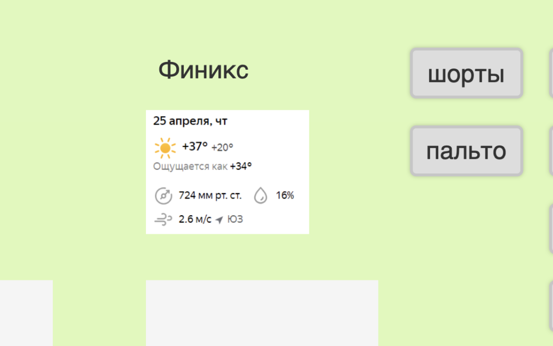 Какая сегодня погода?